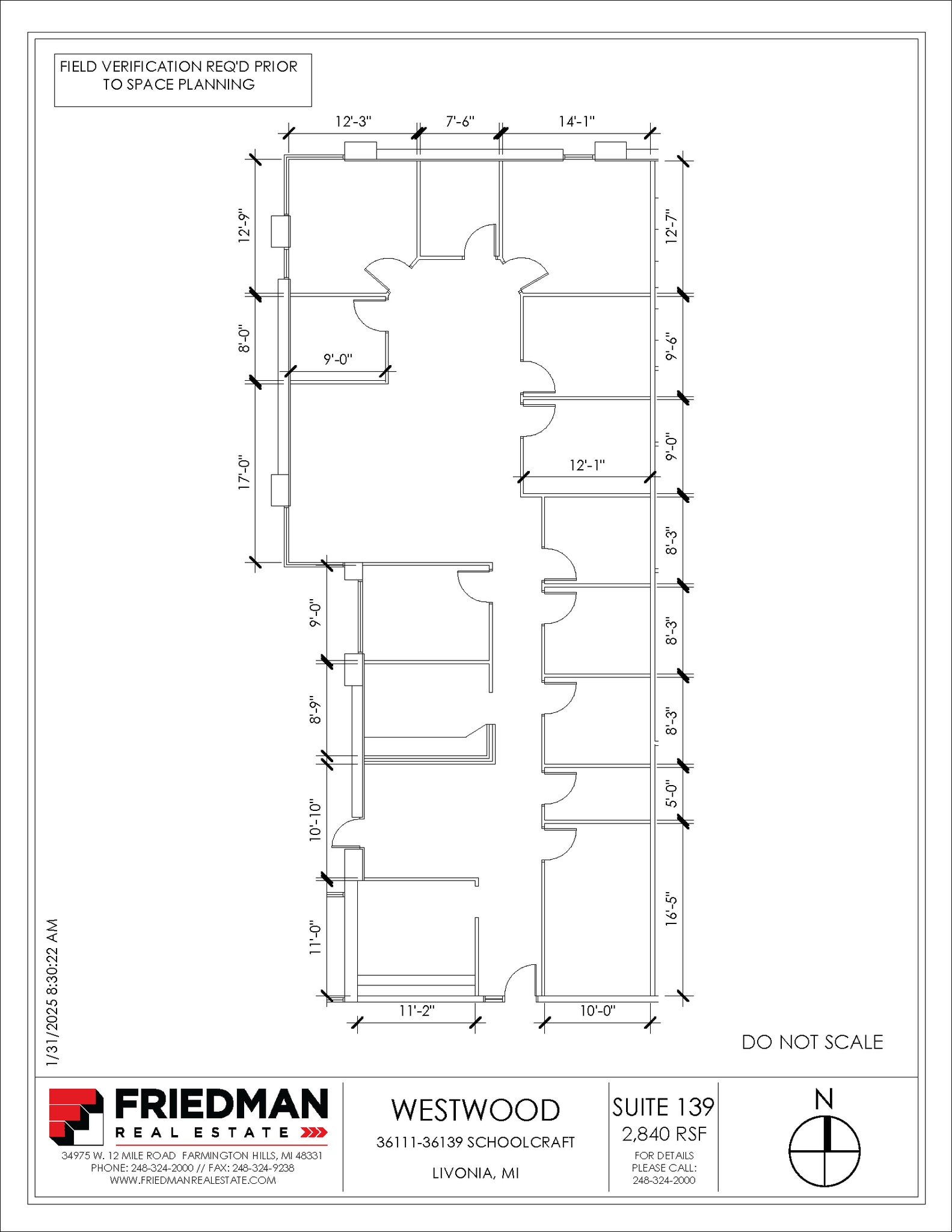 36133-36139 Schoolcraft Rd, Livonia, MI to rent Floor Plan- Image 1 of 2