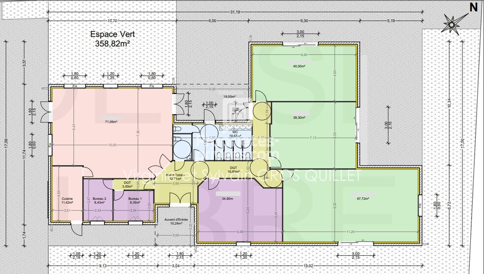 Office in Toulouse for sale - Floor Plan - Image 2 of 3