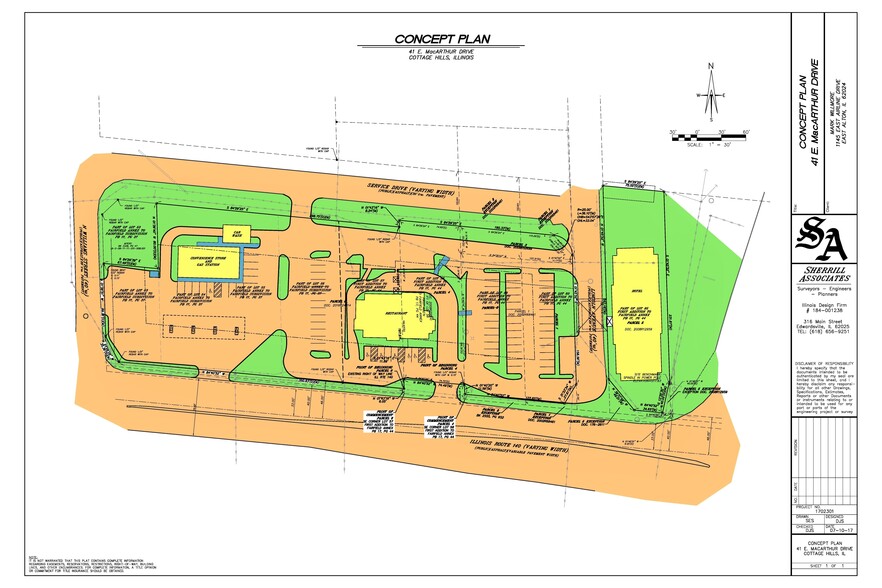 41 E MacArthur Dr, Cottage Hills, IL for sale - Site Plan - Image 2 of 10