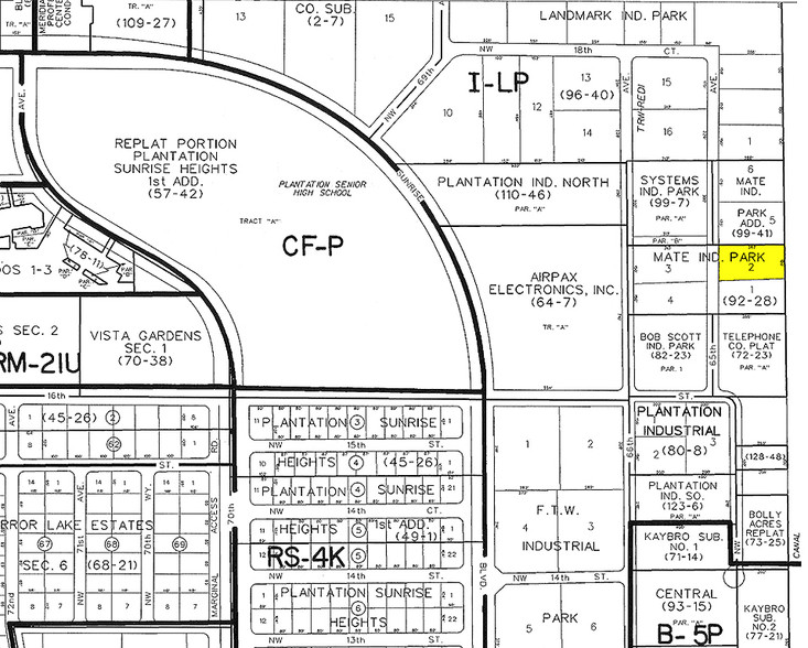 1700 NW 65th Ave, Plantation, FL for rent - Plat Map - Image 2 of 8