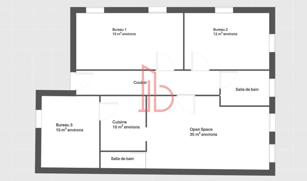 Office in Bordeaux to rent - Floor Plan - Image 2 of 4
