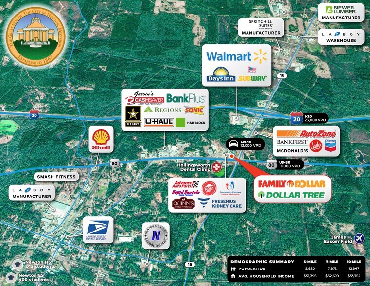 188 Northside Dr, Newton, MS 39345 - Family Dollar Tree | Signalized ...