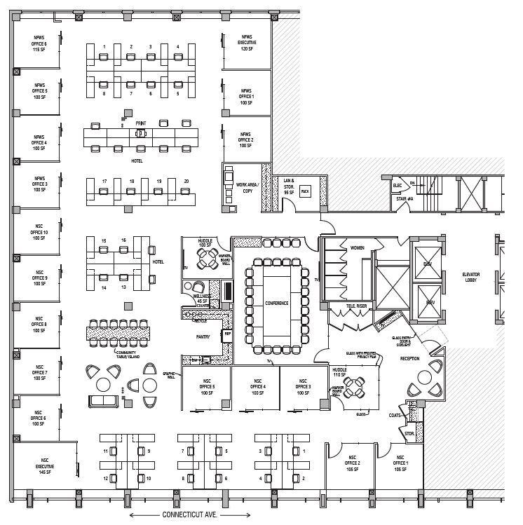 1250 Connecticut Ave NW, Washington, DC to rent Floor Plan- Image 1 of 7