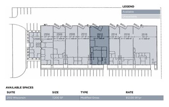 2500-2518 Wisconsin Ave, Downers Grove, IL for rent Floor Plan- Image 1 of 1