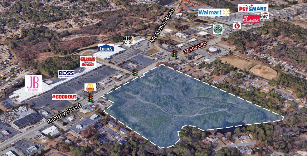 Ramsey St, Fayetteville, NC for sale - Aerial - Image 1 of 1