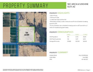 More details for NEC Sunshine & Arica Road blvd, Eloy, AZ - Land for Sale