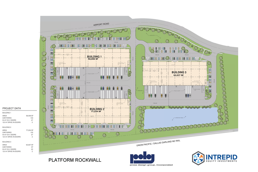 1860 Airport, Rockwall, TX for rent - Site Plan - Image 2 of 2