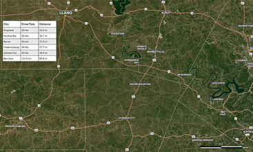 TX-16, Llano, TX - aerial  map view