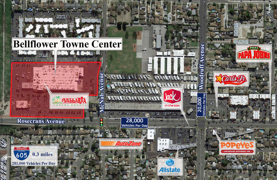 10400-10408 Rosecrans Ave, Bellflower, CA for rent - Building Photo - Image 1 of 2