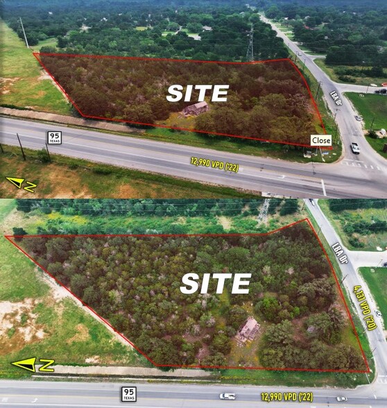 NEC of Hwy 95 & LBA Dr, Bastrop, TX for sale - Aerial - Image 2 of 3