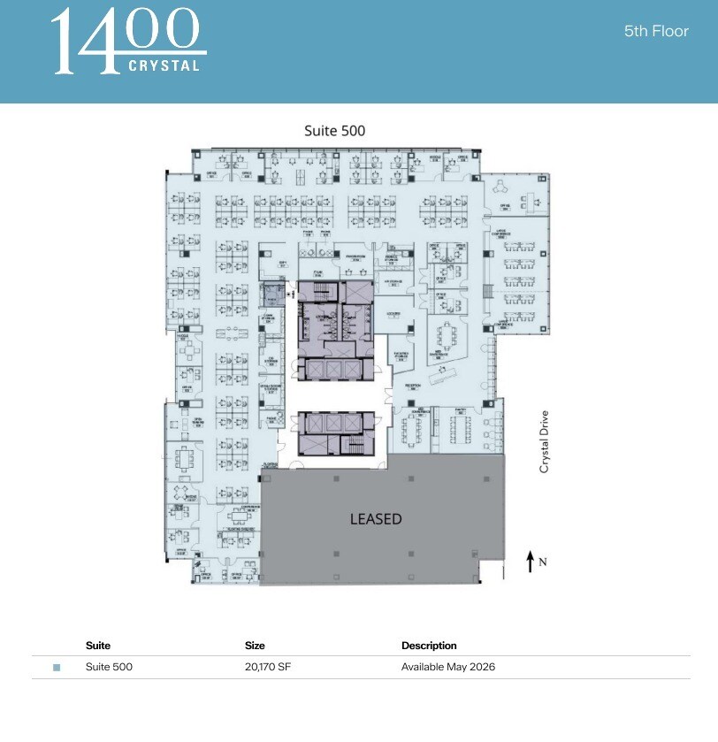1400 Crystal Dr, Arlington, VA to rent Floor Plan- Image 1 of 1