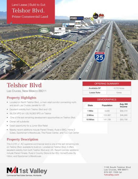 Telshor Blvd, Las Cruces, NM for rent - Other - Image 1 of 2