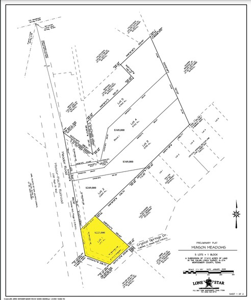 1.9 Acres Meador Road, Conroe, TX for sale - Plat Map - Image 1 of 2