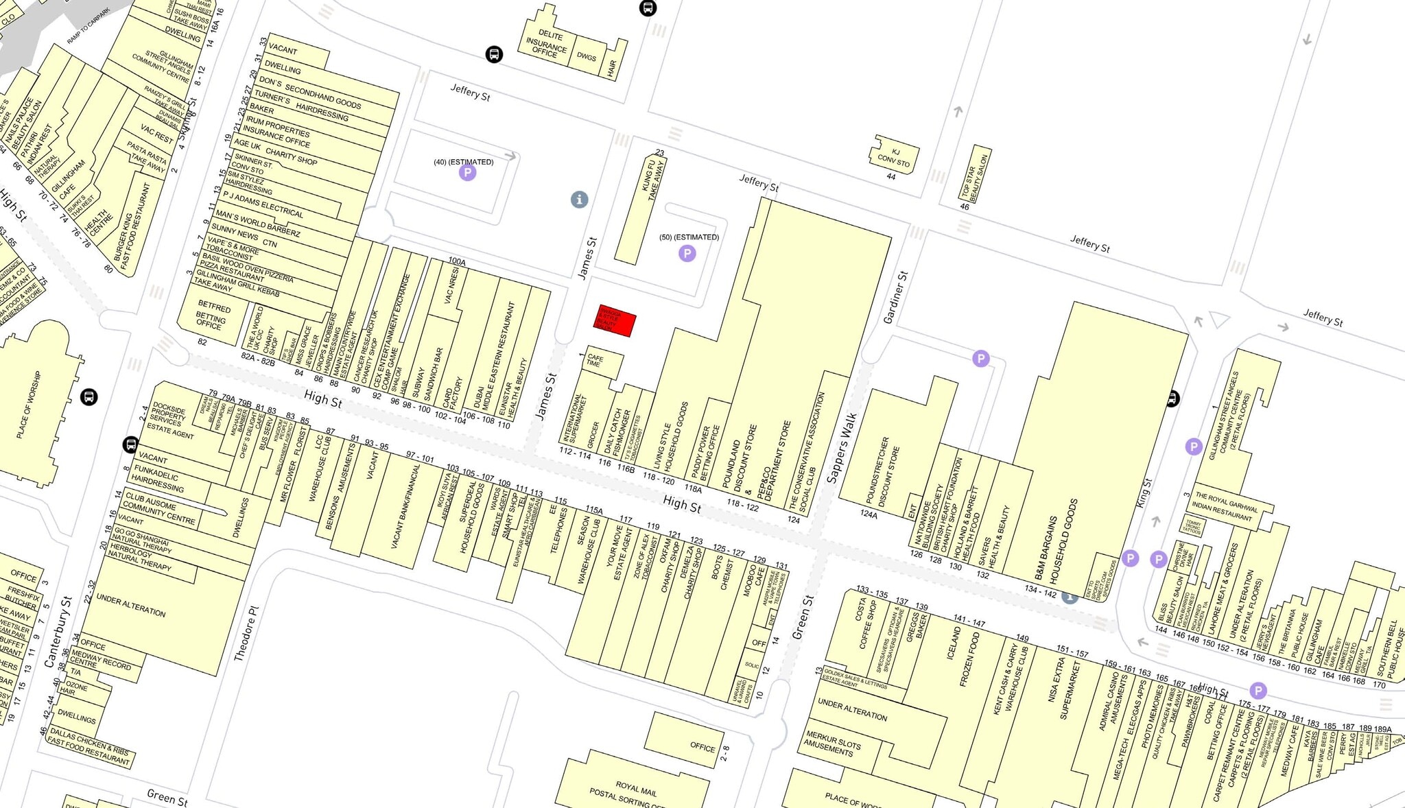 1-1A James St, Gillingham to rent Map- Image 1 of 1