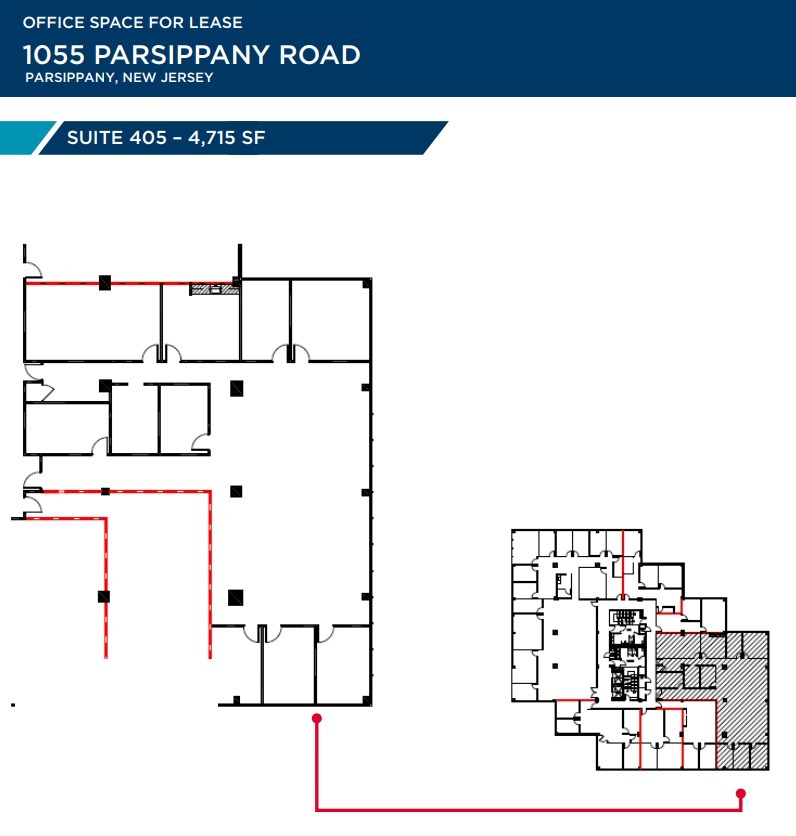 1055 Parsippany Blvd, Parsippany, NJ for rent Floor Plan- Image 1 of 4