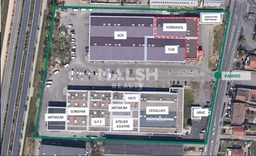 Vaulx-en-Velin - Aerial  map view