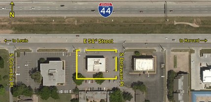 2816 E 51st St, Tulsa, OK - aerial  map view