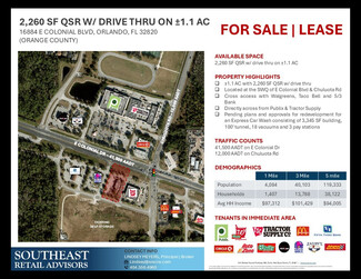 More details for 16884 E Colonial Dr, Orlando, FL - Retail for Rent