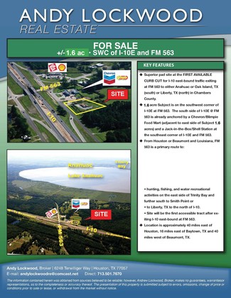 More details for 22720 I 10E @ FM 563, Wallisville, TX - Land for Sale