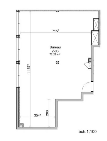Office in Montpellier to rent - Floor Plan - Image 1 of 1