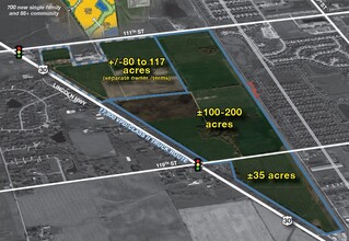 Rt. 30 & 119th St, Plainfield, IL - aerial  map view