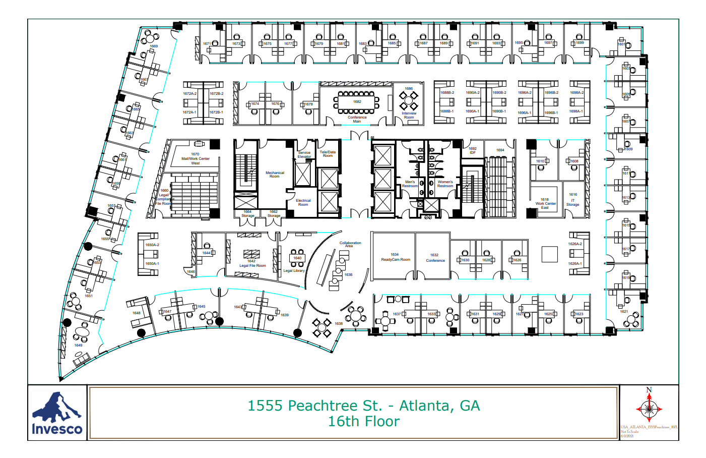 1555 Peachtree St, Atlanta, GA to rent Floor Plan- Image 1 of 1
