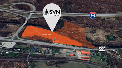 Old US 220 & State Rt 220 rd, Tyrone, PA - aerial  map view