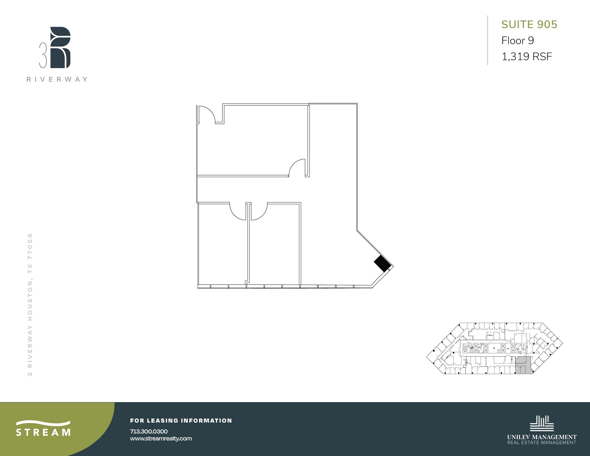 3 Riverway, Houston, TX to rent Floor Plan- Image 1 of 1