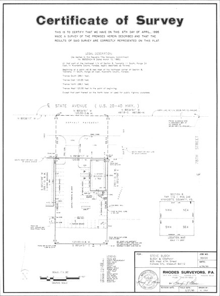 7833 State Ave, Kansas City, KS for rent - Plat Map - Image 3 of 4