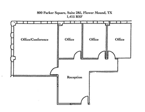 300-900 Parker Sq, Flower Mound, TX for rent Floor Plan- Image 1 of 8