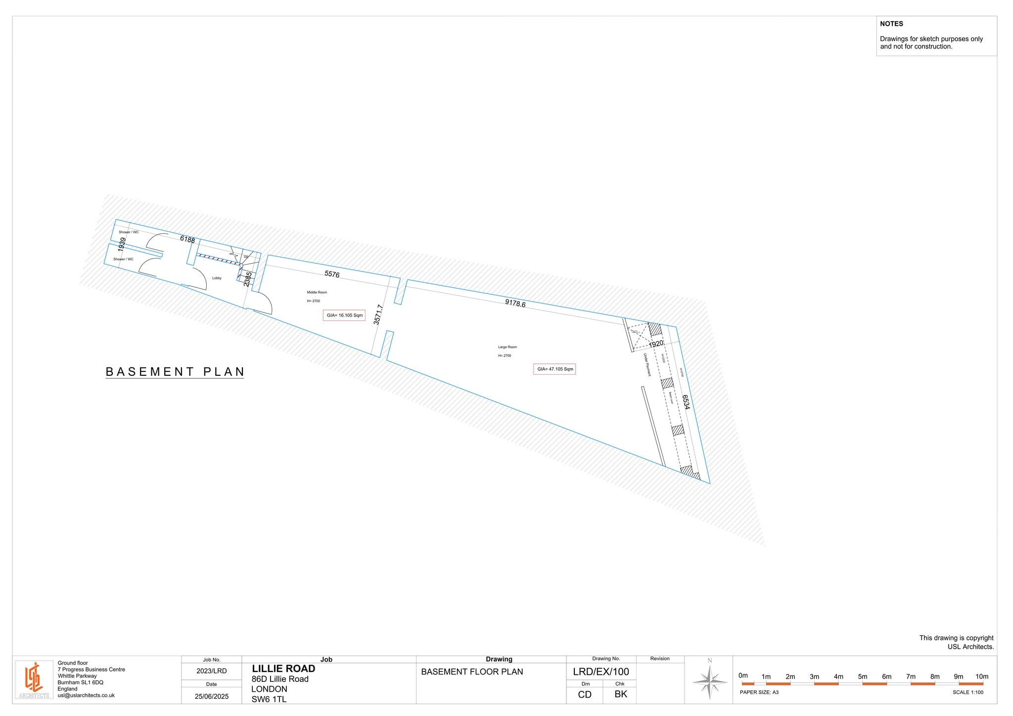 86D Lillie Rd, London to rent Site Plan- Image 1 of 2