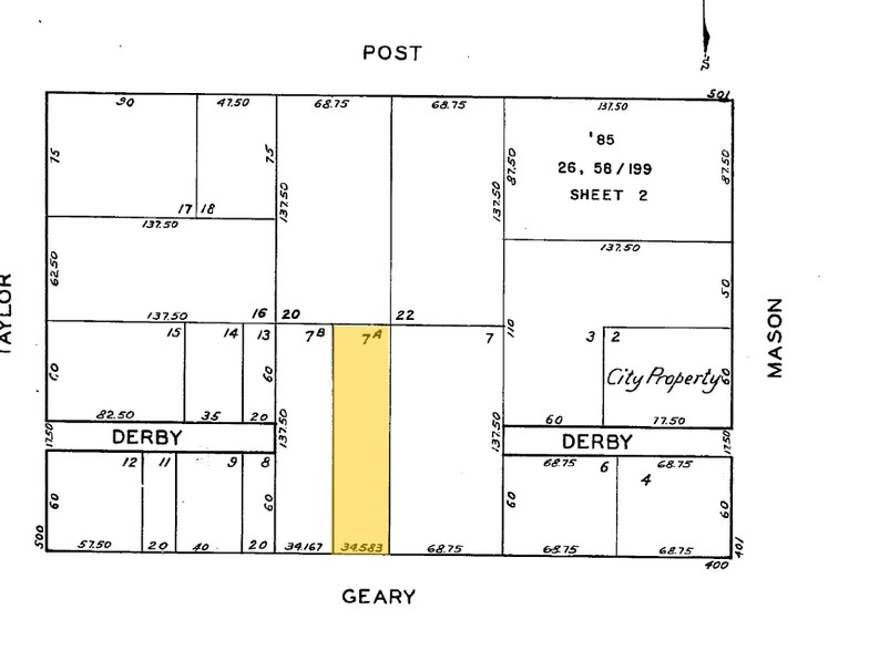 450-454 Geary St, San Francisco, CA for rent - Plat Map - Image 2 of 3