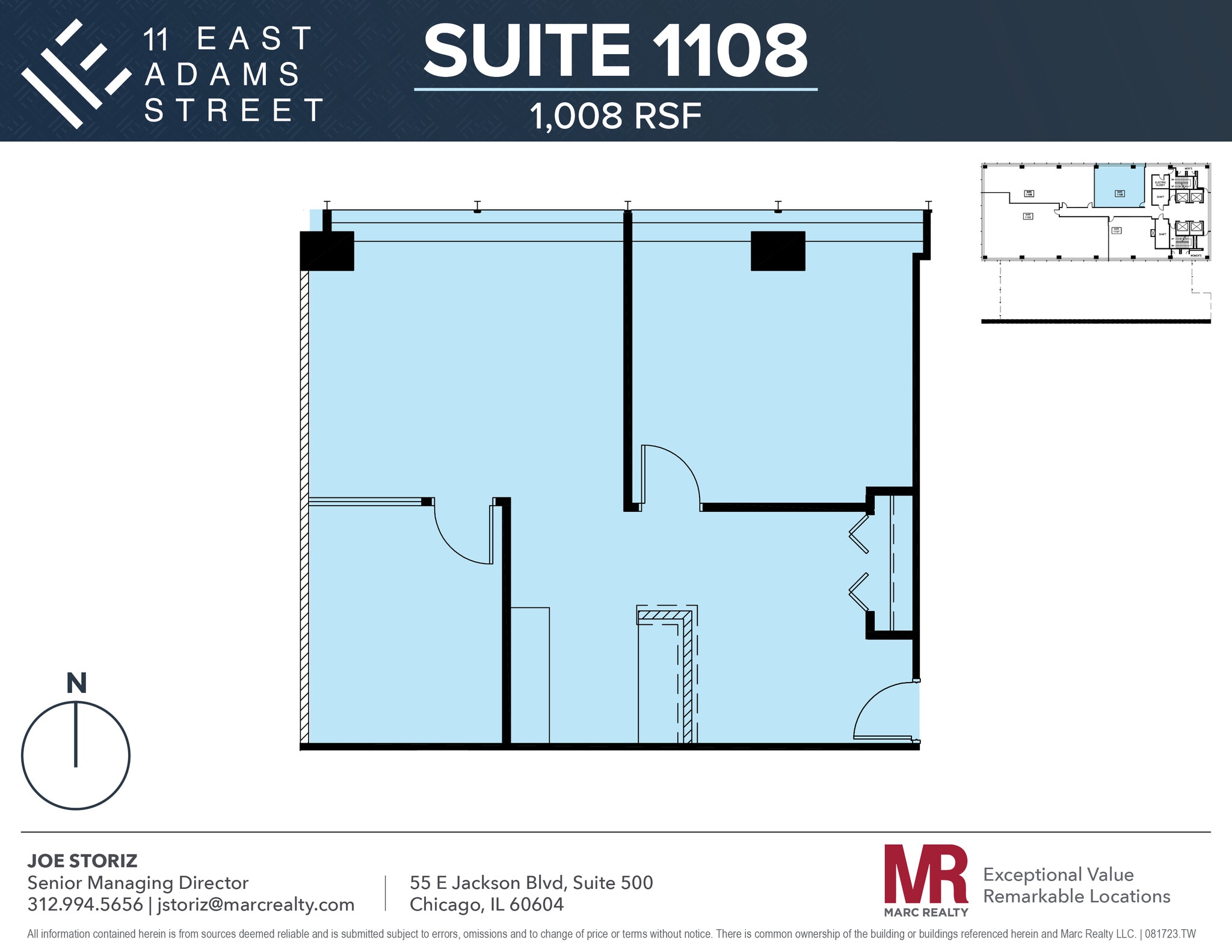 11 E Adams St, Chicago, IL to rent Floor Plan- Image 1 of 6