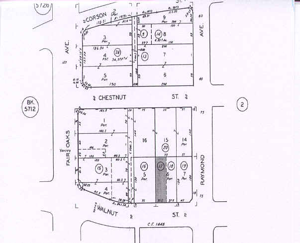 47-49 E Walnut St, Pasadena, CA for sale - Plat Map - Image 2 of 11