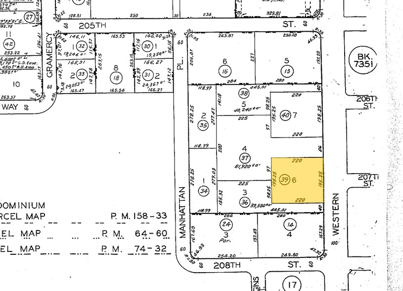 20725 S Western Ave, Torrance, CA for rent - Plat Map - Image 2 of 3