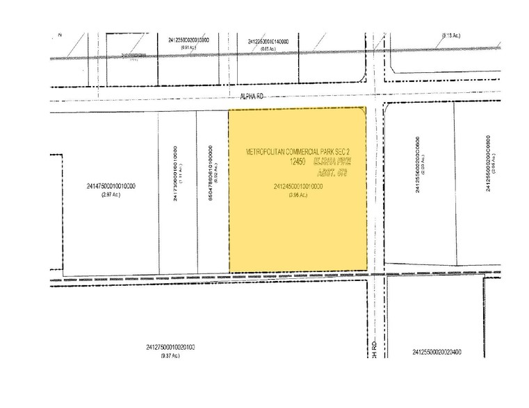 4490 Alpha Rd, Dallas, TX for rent - Plat Map - Image 2 of 2