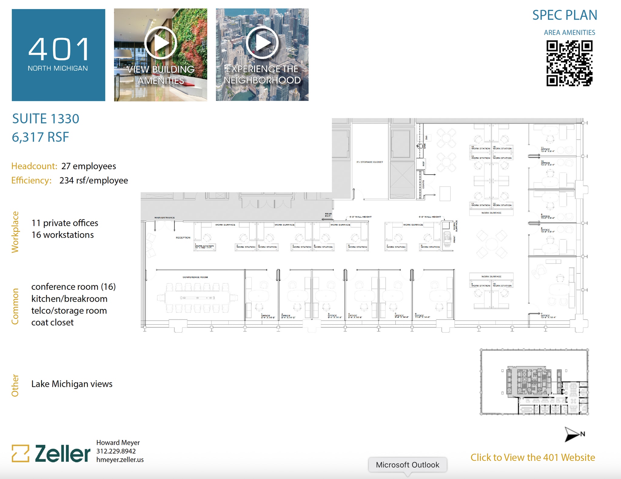 401 N Michigan Ave, Chicago, IL to rent Floor Plan- Image 1 of 2