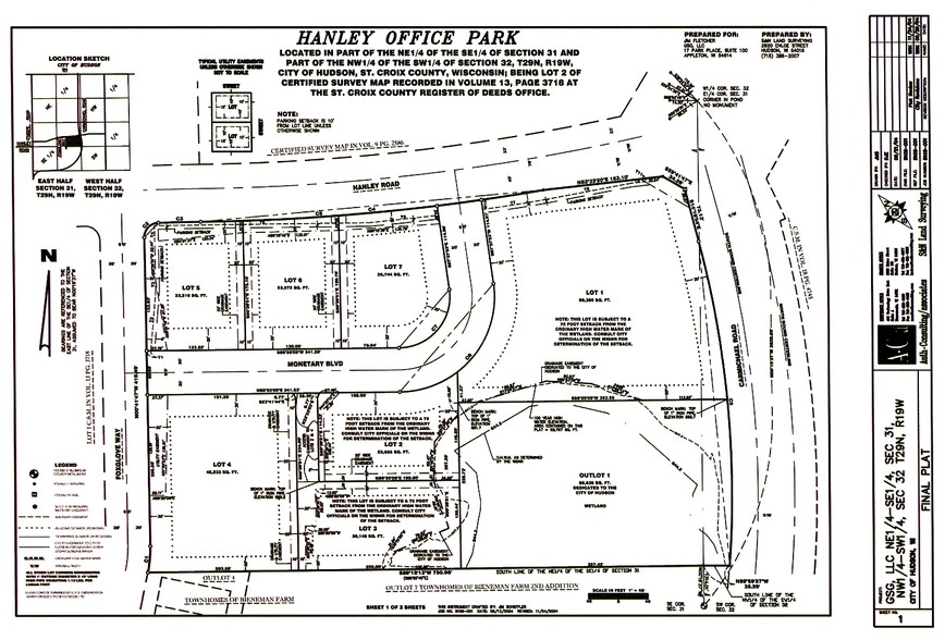 Hanley Rd, Hudson, WI for sale - Plat Map - Image 3 of 23