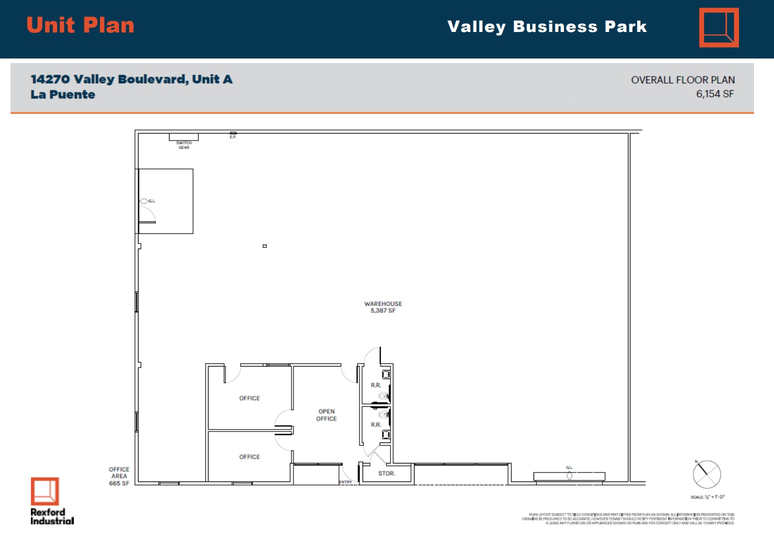 14278 Valley Blvd, City Of Industry, CA to rent Floor Plan- Image 1 of 1