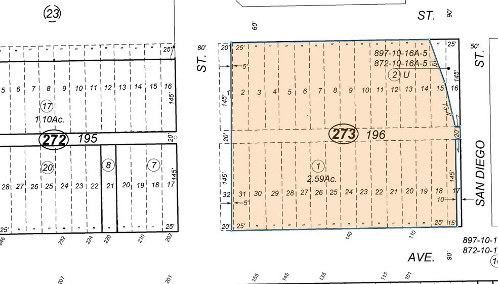 140 N Van Ness Ave, Fresno, CA for rent - Plat Map - Image 3 of 3