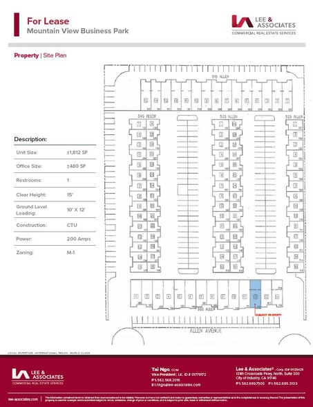 555 W Allen Ave, San Dimas, CA for rent - Site Plan - Image 2 of 4