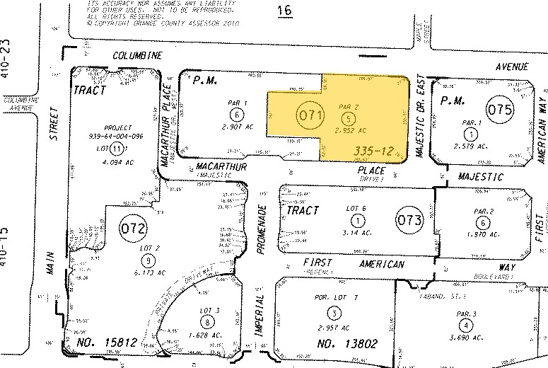 1 MacArthur Pl, Santa Ana, CA for rent - Plat Map - Image 3 of 12