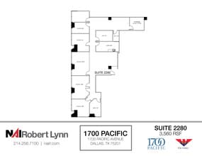 1700 Pacific Ave, Dallas, TX to rent Floor Plan- Image 1 of 2