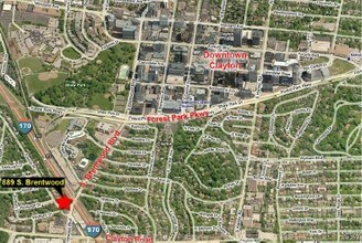 889 S Brentwood Blvd, Clayton, MO - aerial  map view