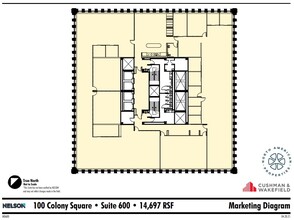 1175 Peachtree St NE, Atlanta, GA for rent Floor Plan- Image 2 of 2