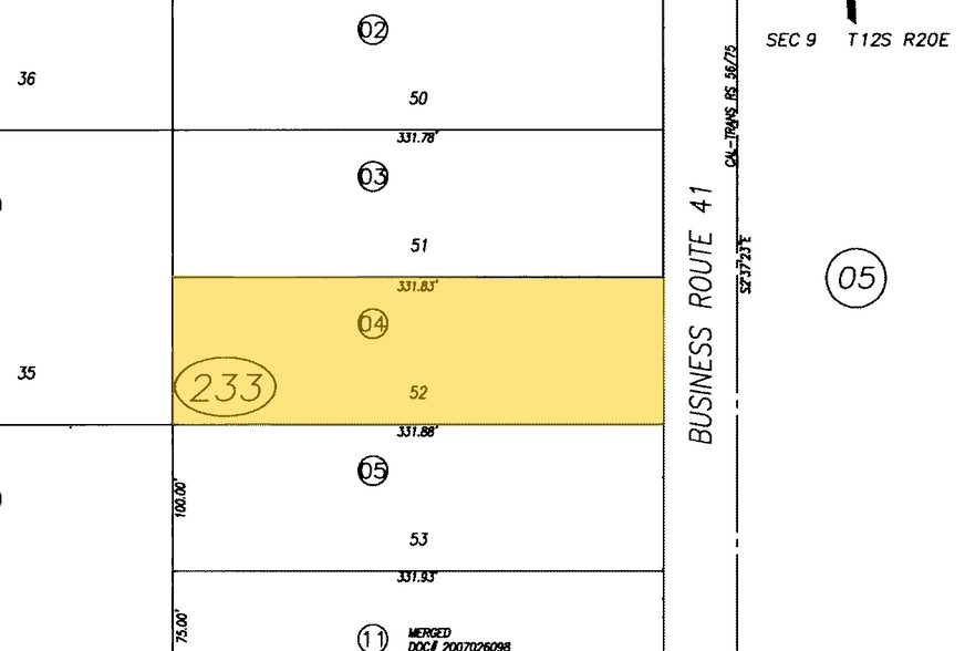 10710 Highway 41, Madera, CA for sale - Plat Map - Image 1 of 1