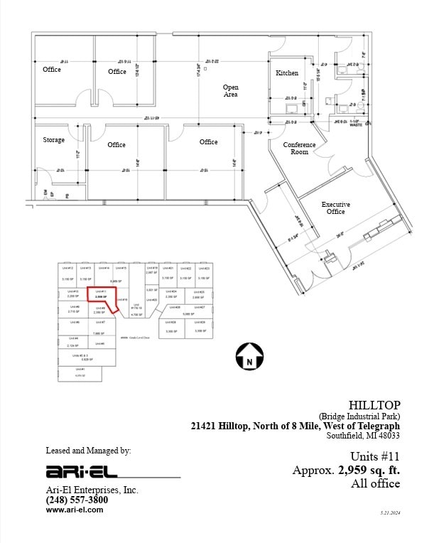 21421 Hilltop St, Southfield, MI to rent Floor Plan- Image 1 of 1