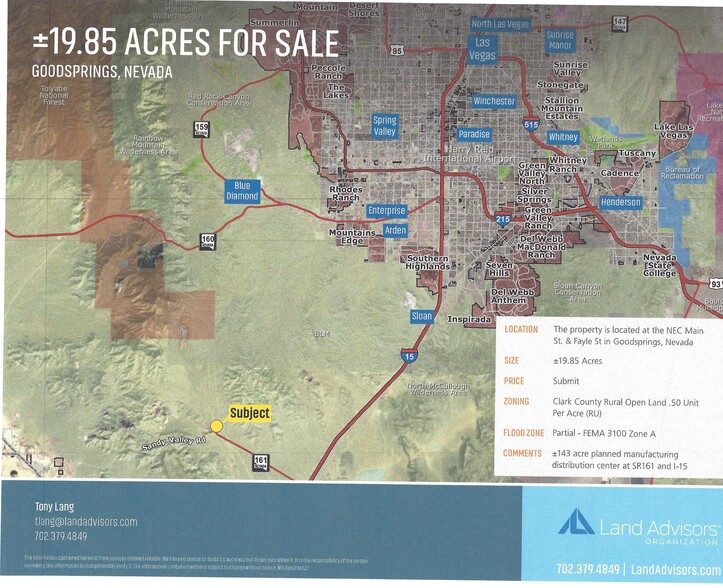 Main ST, Goodsprings, NV for sale - Primary Photo - Image 1 of 1