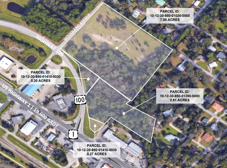 E Woodland St & SR 100, Bunnell, FL for sale - Aerial - Image 2 of 2