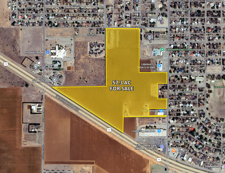 US 84 N hwy, Littlefield, TX for sale - Aerial - Image 1 of 2